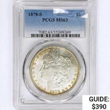 1878-S Morgan Silver Dollar PCGS MS63