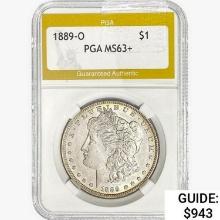 1889-O Morgan Silver Dollar PGA MS63+