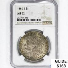 1880-S Morgan Silver Dollar NGC MS62