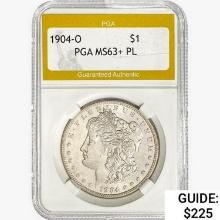 1904-O Morgan Silver Dollar PGA MS63+ PL