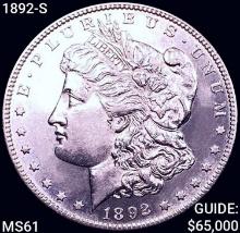 1892-S Morgan Silver Dollar UNCIRCULATED