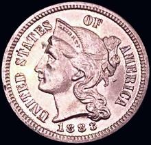 1883 Nickel Three Cent GEM BU