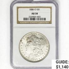 1886-O Morgan Silver Dollar NGC AU58