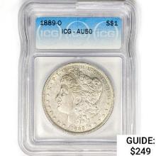 1889-O Morgan Silver Dollar ICG AU50