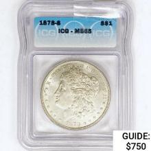 1878-S Morgan Silver Dollar ICG MS65