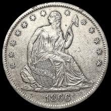 1866-S Seated Liberty Half Dollar CLOSELY UNCIRCULATED