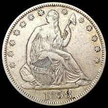 1858-S Seated Liberty Half Dollar CLOSELY UNCIRCULATED