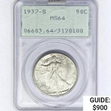 1937-S Walking Liberty Half Dollar PCGS MS64