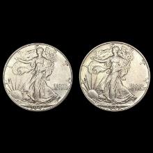 1942, 1947 Pair of Walking Liberty Half Dollars [2 Coins] UNCIRCULATED