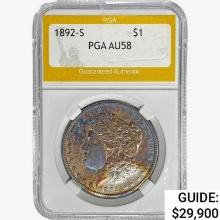 1892-S Morgan Silver Dollar PGA AU58