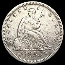 1853 Arrows & Rays Seated Liberty Quarter CLOSELY UNCIRCULATED