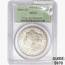 1884-CC Morgan Silver Dollar PCGS MS62