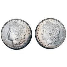 [2] 1886&1897 Morgan Silver Dollar CHOICE BU