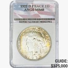 1922-D Silver Peace Dollar ANGS MS68