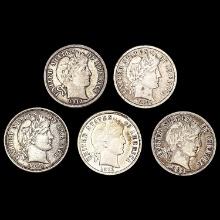 1905-1903 Barber Dime Collection [5 Coins] HIGH GRADE