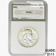 1962 Franklin Half Dollar NGS PR68