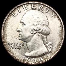 1934-D Washington Silver Quarter CLOSELY UNCIRCULATED
