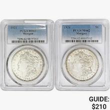 [2] 1921 Morgan Silver Dollar PCGS MS62