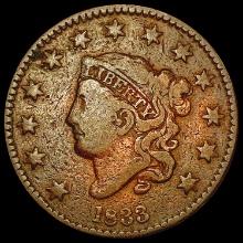 1833 Coronet Head Large Cent LIGHTLY CIRCULATED