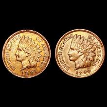 1890-1891 Indian Head Cent Collection [2 Coins] UNCIRCULATED