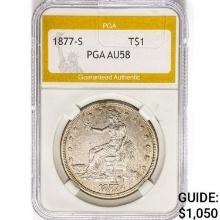 1877-S Silver Trade Dollar PGA AU58