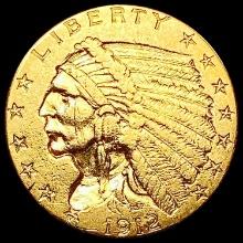 1912 $2.50 Gold Quarter Eagle CLOSELY UNCIRCULATED