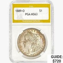 1889-O Morgan Silver Dollar PGA MS63