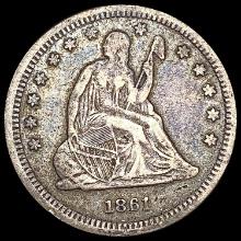 1861 Seated Liberty Quarter LIGHTLY CIRCULATED