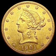 1901-S $10 Gold Eagle CHOICE AU