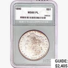 1890 Morgan Silver Dollar NTC MS65 PL