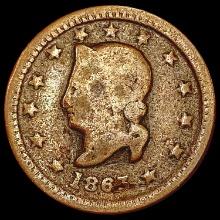 1863 Our Card Civil War Token NICELY CIRCULATED