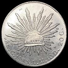 1893 Mexico 8 Reales CHOICE AU