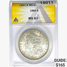 1880 Morgan Silver Dollar ANACS MS61