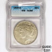 1925-S Silver Peace Dollar ICG AU55