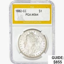 1882-CC Morgan Silver Dollar PGA MS64