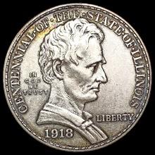 1918 Illinois Half Dollar CHOICE AU
