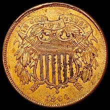 1864 Two Cent Piece CLOSELY UNCIRCULATED