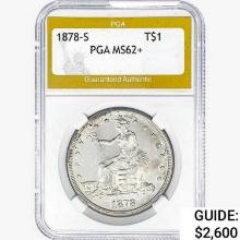 1878-S Silver Trade Dollar PGA MS62+