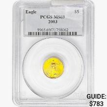 2003 US 1/10oz. Gold $5 Eagle PCGS MS69