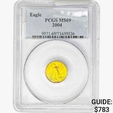 2004 US 1/10oz. Gold $5 Eagle PCGS MS69