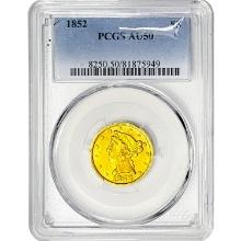 1852 $5 Gold Half Eagle PCGS AU50