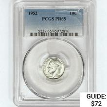 1952 Roosevelt Dime PCGS PR65