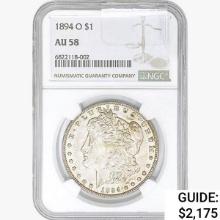 1894-O Morgan Silver Dollar NGC AU58