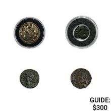 Varied Bronz and Brass Ancient Roman Coinage [4 Coins]