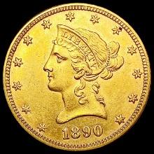 1890 $10 Gold Eagle CHOICE AU