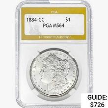 1884-CC Morgan Silver Dollar PGA MS64