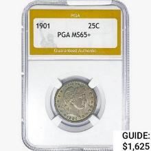 1901 Barber Quarter PGA MS65+