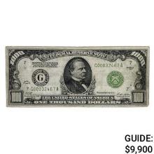 FR. 2210-G 1928 $1,000 GOLD ON DEMAND FRN FEDERAL RESERVE NOTE CHICAGO, IL VERY FINE