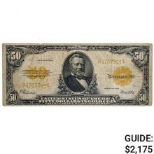 FR. 1200 1922 $50 FIFTY DOLLARS GRANT GOLD CERTIFICATE CURRENCY NOTE VERY FINE