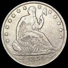 1854 Seated Liberty Half Dollar NEARLY UNCIRCULATED